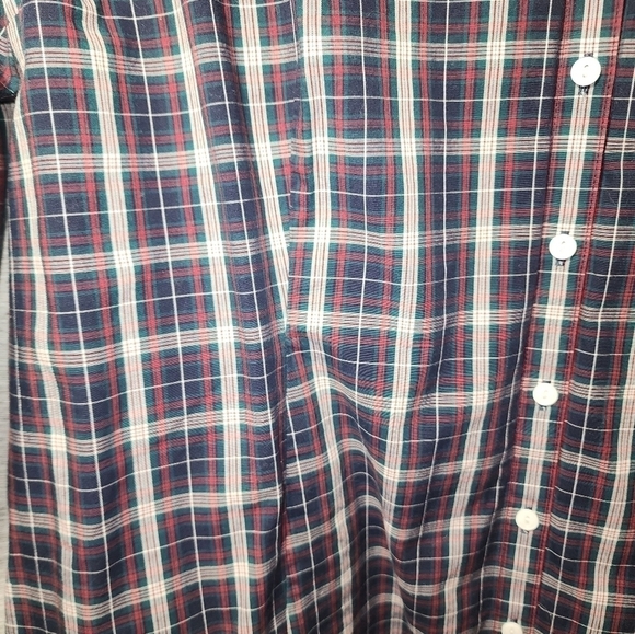 Eddie Bauer 2XL Plaid 3/4 Sleeve - Picture 2 of 9